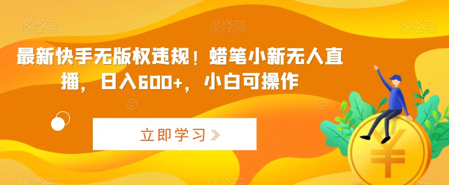 最新快手无版权违规!蜡笔小新无人直播,日入600+,小白可操作【揭秘】插图 最新快手无版权违规!蜡笔小新无人直播,日入600+,小白可操作【揭秘】