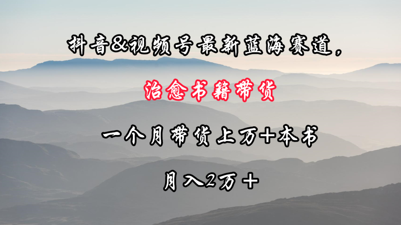 抖音&视频号最新蓝海赛道,治愈书籍带货,一个月带货上万+本书,月入2万+插图 抖音&视频号最新蓝海赛道,治愈书籍带货,一个月带货上万+本书,月入2万+插图