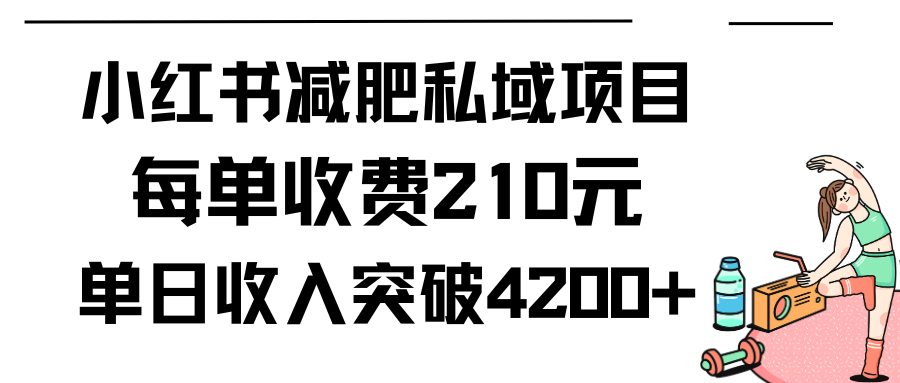 小红书减肥私域项目每单收费210元单日成交20单,最高日入4200+插图 小红书减肥私域项目每单收费210元单日成交20单,最高日入4200+插图