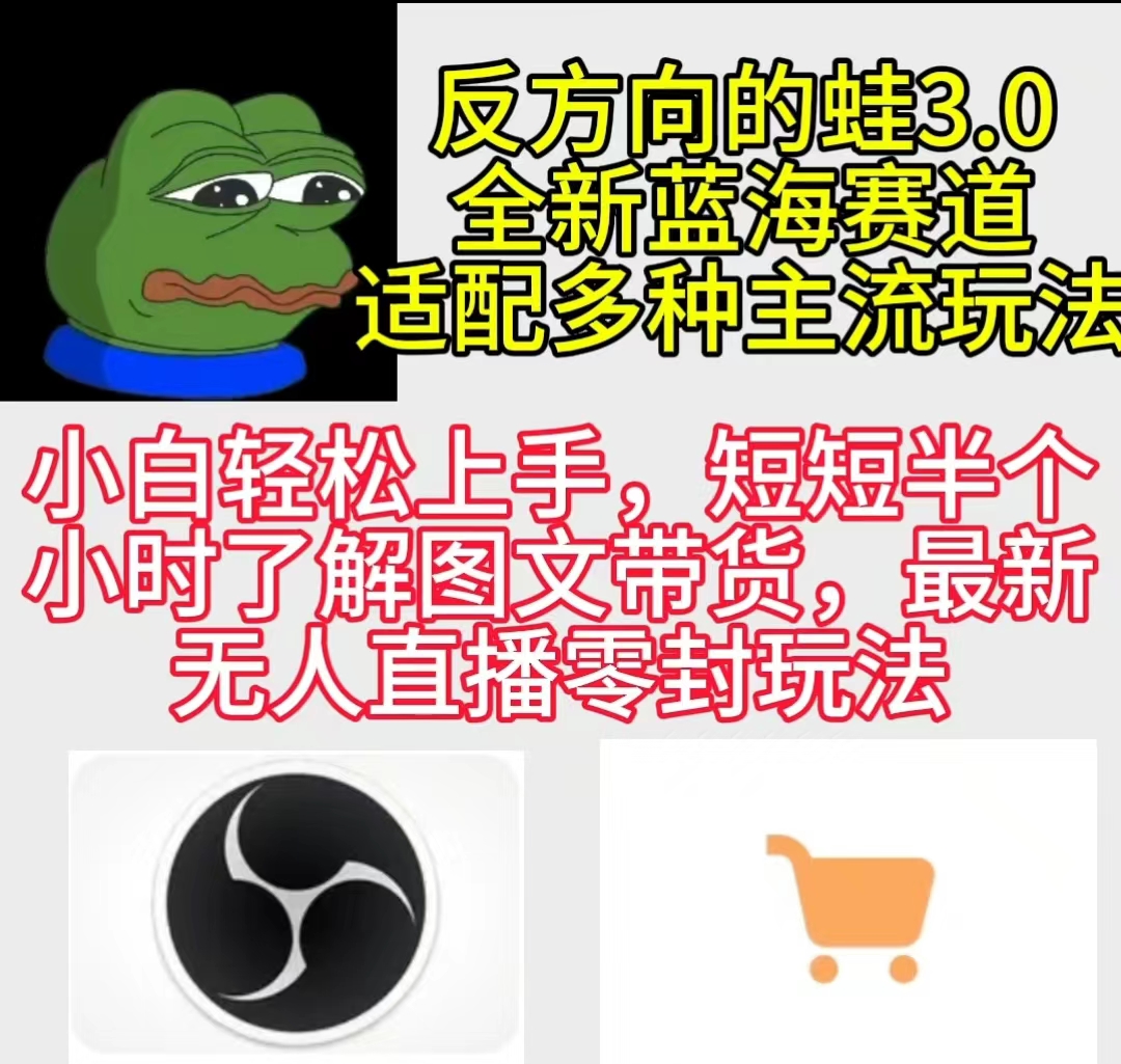 反方向的蛙3.0,图文最新玩法,变现多元化,新蓝海项目,小白轻松上手插图 反方向的蛙3.0,图文最新玩法,变现多元化,新蓝海项目,小白轻松上手插图