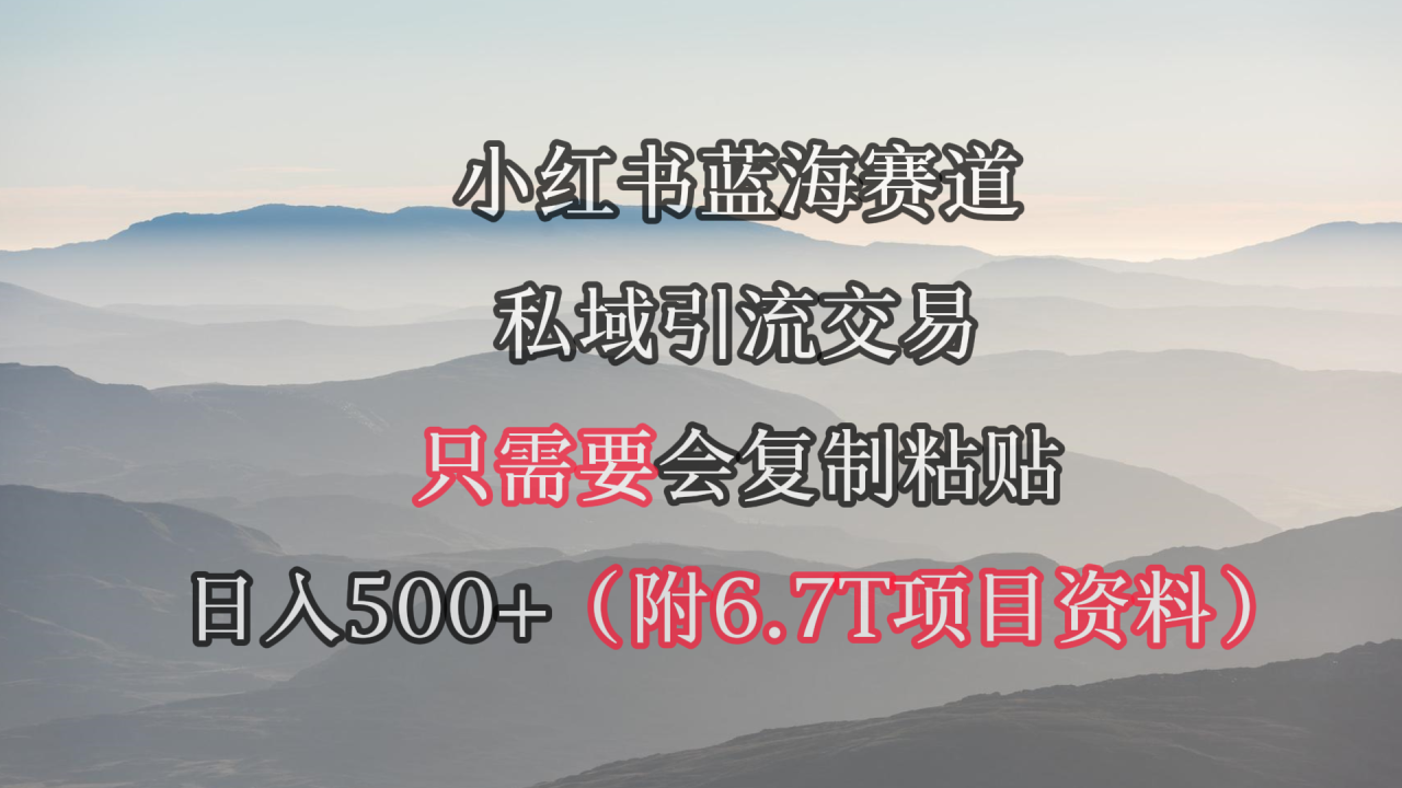 小红书短剧赛道,私域引流交易,会复制粘贴,日入500+(附6.7T短剧资源)插图 小红书短剧赛道,私域引流交易,会复制粘贴,日入500+(附6.7T短剧资源)插图
