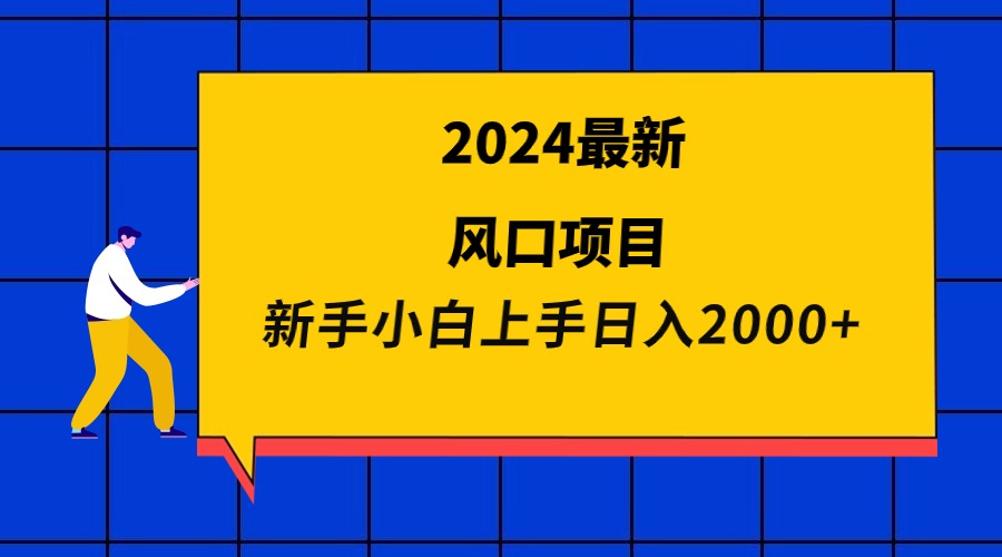 2024最新风口项目 新手小白日入2000+插图 2024最新风口项目 新手小白日入2000+插图