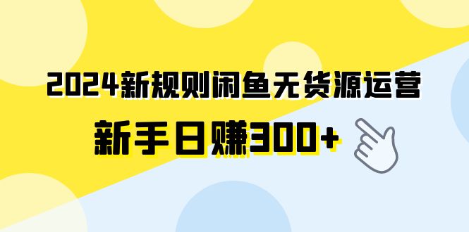 2024新规则闲鱼无货源运营新手日赚300+插图 2024新规则闲鱼无货源运营新手日赚300+插图