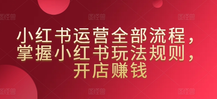小红书运营全部流程,掌握小红书玩法规则,开店赚钱插图 小红书运营全部流程,掌握小红书玩法规则,开店赚钱