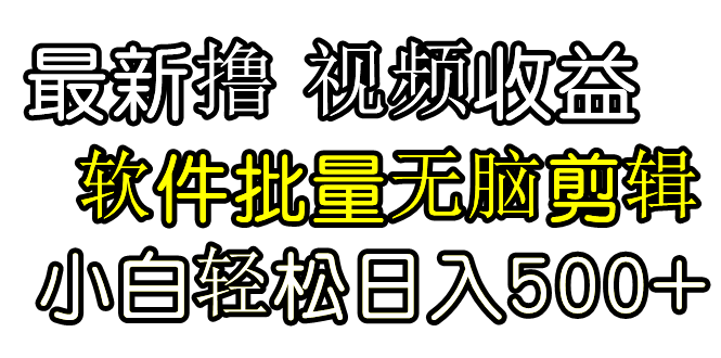 发视频撸收益,软件无脑批量剪辑,第一天发第二天就有钱插图 发视频撸收益,软件无脑批量剪辑,第一天发第二天就有钱插图