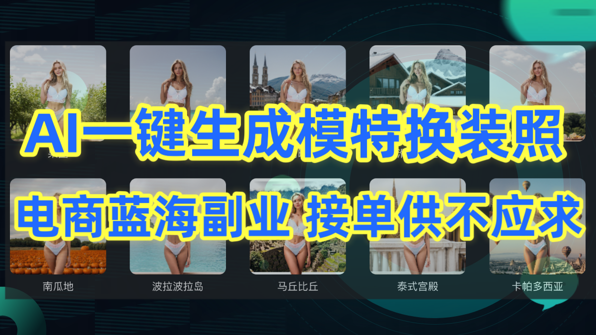 AI制作一键生成模特换装照,电商蓝海副业供不应求插图 AI制作一键生成模特换装照,电商蓝海副业供不应求插图