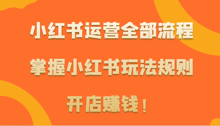 小红书运营全部流程,掌握小红书玩法规则,开店赚钱!插图 小红书运营全部流程,掌握小红书玩法规则,开店赚钱!插图