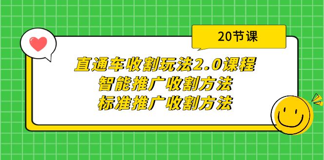 直通车收割玩法2.0课程:智能推广收割方法+标准推广收割方法(20节课)插图 直通车收割玩法2.0课程:智能推广收割方法+标准推广收割方法(20节课)插图
