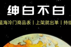 暴利蓝海冷门商品表丨上架就出单丨持续更新