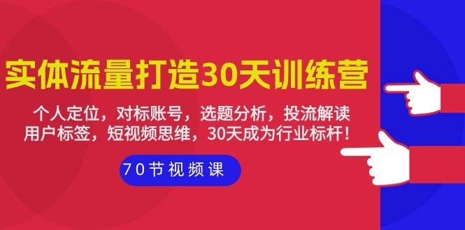 实体-流量打造-30天训练营:个人定位,对标账号,选题分析,投流解读-70节插图 实体-流量打造-30天训练营:个人定位,对标账号,选题分析,投流解读-70节插图