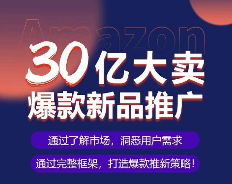 亚马逊·30亿大卖爆款新品推广,可复制、全程案例实操的爆款推新SOP插图 亚马逊·30亿大卖爆款新品推广,可复制、全程案例实操的爆款推新SOP