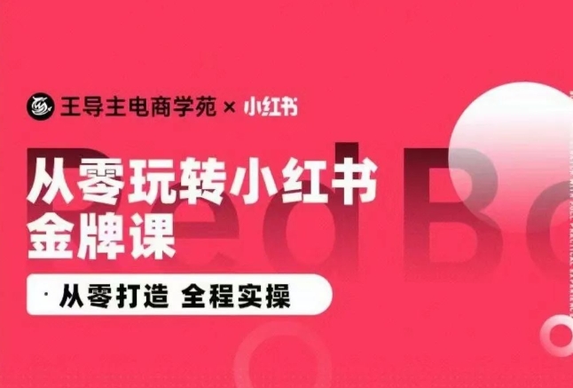 王导主·小红书电商运营实操课,从零打造 全程实操插图 王导主·小红书电商运营实操课,从零打造 全程实操