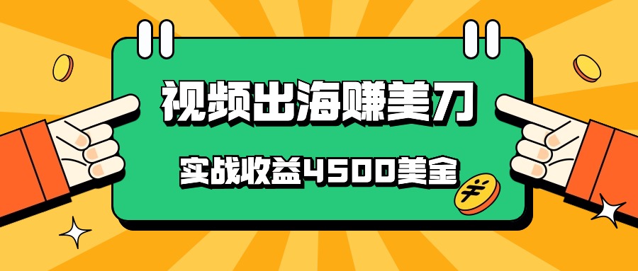 国内爆款视频出海赚美刀,实战收益4500美金,批量无脑搬运,无需经验直接上手插图 国内爆款视频出海赚美刀,实战收益4500美金,批量无脑搬运,无需经验直接上手插图