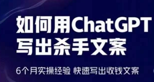 如何用ChatGPT写出杀手文案,6个月实操经验,快速写出收钱文案插图 如何用ChatGPT写出杀手文案,6个月实操经验,快速写出收钱文案