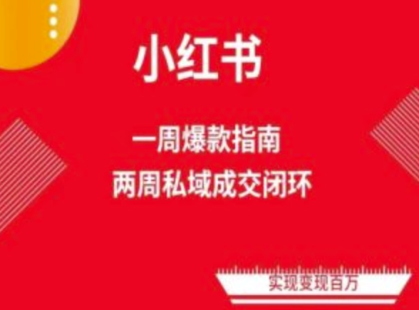 爆款小红书免费流量体系课程(两周变现),小红书电商教程插图 爆款小红书免费流量体系课程(两周变现),小红书电商教程插图