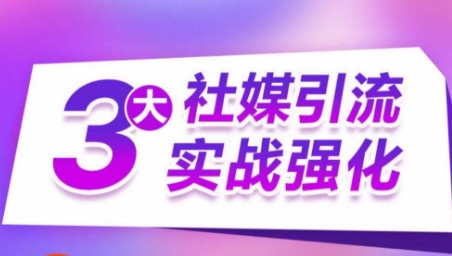 3大社媒引流实战强化,多渠道站外引流,高效精准获客,订单销售额翻倍增长插图 3大社媒引流实战强化,多渠道站外引流,高效精准获客,订单销售额翻倍增长插图