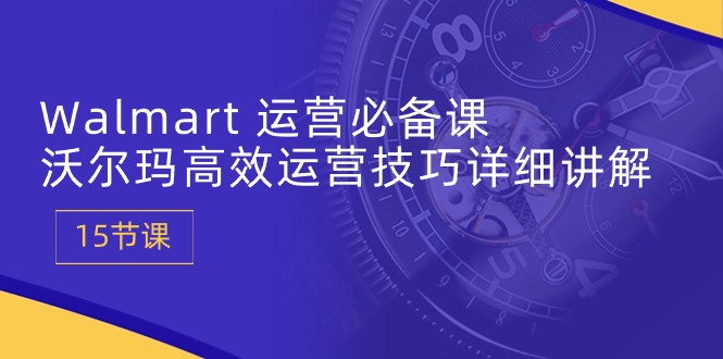 Walmart 运营必备课:沃尔玛高效运营技巧详细讲解 (15节课)插图 Walmart 运营必备课:沃尔玛高效运营技巧详细讲解 (15节课)插图