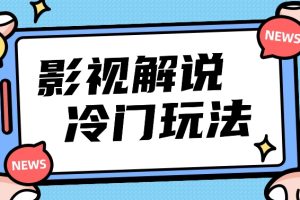 影视解说冷门玩法，搬运国外影视解说视频，小白照抄也能日入过百！