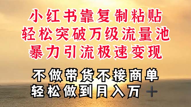 深层揭秘小红书,靠复制粘贴,一周突破万级流量池,无脑搬运,暴力引流…插图 深层揭秘小红书,靠复制粘贴,一周突破万级流量池,无脑搬运,暴力引流…插图