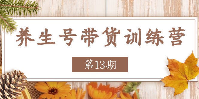 养生号带货训练营【第13期】收益更稳定的玩法,让你带货收益爆炸插图 养生号带货训练营【第13期】收益更稳定的玩法,让你带货收益爆炸插图