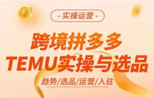 跨境拼多多TEMU实操与选品,多多temu跨境选品运营实操插图 跨境拼多多TEMU实操与选品,多多temu跨境选品运营实操