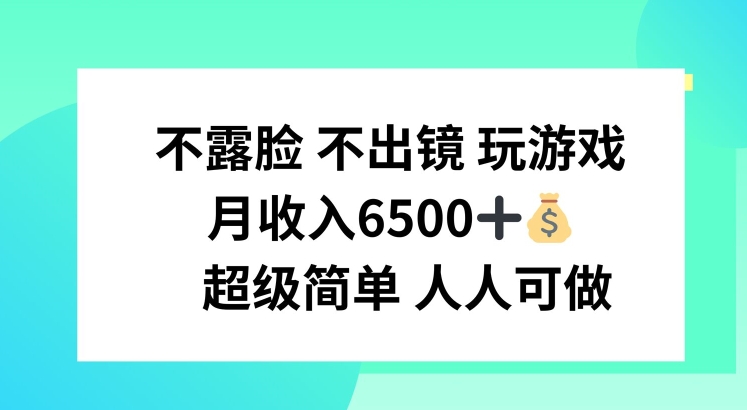 不露脸 不出境 玩游戏,月入6500 超级简单 人人可做【揭秘】插图 不露脸 不出境 玩游戏,月入6500 超级简单 人人可做【揭秘】