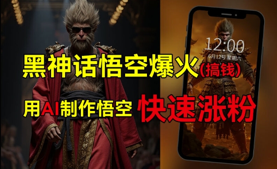 黑神话悟空爆火,已有人利用这波热点变现几十万,普通人也可用AI蹭上这波热度搞钱,有多重变现方法插图 黑神话悟空爆火,已有人利用这波热点变现几十万,普通人也可用AI蹭上这波热度搞钱,有多重变现方法