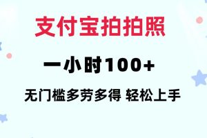 支付宝拍拍照 一小时100+ 无任何门槛 多劳多得 一台手机轻松操做