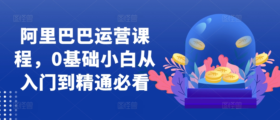 阿里巴巴运营课程,0基础小白从入门到精通必看插图 阿里巴巴运营课程,0基础小白从入门到精通必看