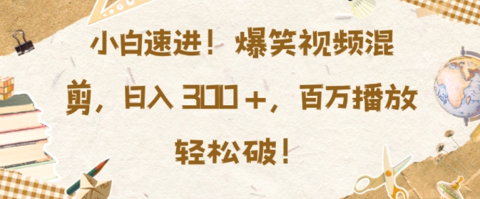 小白速进,爆笑视频混剪,日入3张,百万播放轻松破【揭秘】插图 小白速进,爆笑视频混剪,日入3张,百万播放轻松破【揭秘】