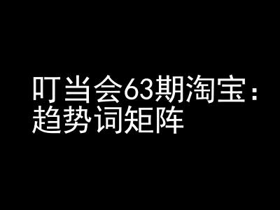 《淘宝天猫打爆班》原创高阶技术第63期,趋势词矩阵技术和玩法插图 《淘宝天猫打爆班》原创高阶技术第63期,趋势词矩阵技术和玩法
