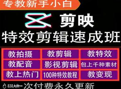 剪映特效教程和运营变现教程,特效剪辑速成班,专教新手小白插图 视频号混剪玩法,2分钟一条视频,单月变现2W+【揭秘】