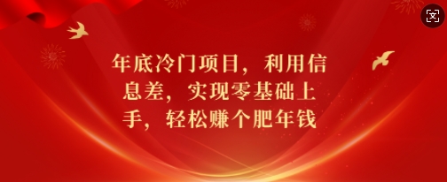 年底冷门项目,利用信息差,实现零基础上手,轻松赚个肥年钱【揭秘】插图 年底冷门项目,利用信息差,实现零基础上手,轻松赚个肥年钱【揭秘】