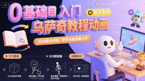 0基础入门乌萨奇教程动画,3D动画全流程,新手也能跟着上手插图 0基础入门乌萨奇教程动画,3D动画全流程,新手也能跟着上手