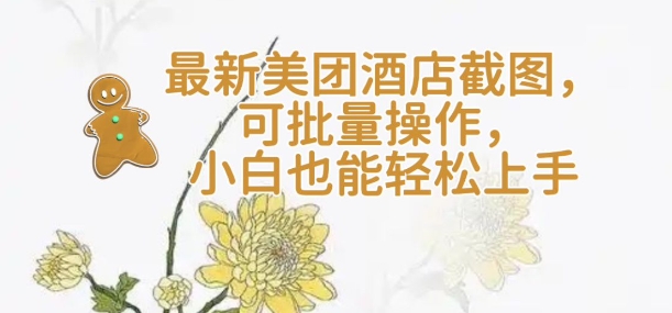 【轻云】最新美团酒店截图,可批量操作,小白也能轻松上手插图 【轻云】最新美团酒店截图,可批量操作,小白也能轻松上手