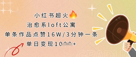 小红书超火的治愈系loft公寓,单条作品点赞16W,3分钟一条,单日变现数张插图 小红书超火的治愈系loft公寓,单条作品点赞16W,3分钟一条,单日变现数张