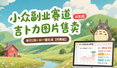 小众副业赛道 吉卜力图片售卖 单日2张+ AI一键生成【附教程】插图 小众副业赛道 吉卜力图片售卖 单日2张+ AI一键生成【附教程】