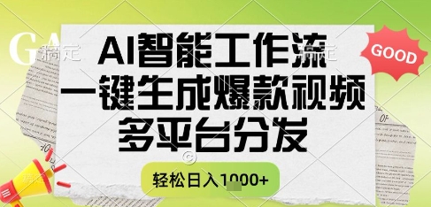 AI智能工作流,一键生成书单号爆款视频,多平台分发,每日收益多张【揭秘】插图 AI智能工作流,一键生成书单号爆款视频,多平台分发,每日收益多张【揭秘】