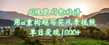 AI视觉疗愈经济:用ai重构超写实风景视频,单日变现多张插图 AI视觉疗愈经济:用ai重构超写实风景视频,单日变现多张