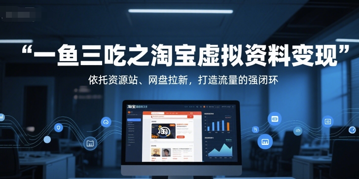 一鱼三吃之淘宝虚拟资料变现,依托资源站、网盘拉新,打造流量的强闭环插图 一鱼三吃之淘宝虚拟资料变现,依托资源站、网盘拉新,打造流量的强闭环