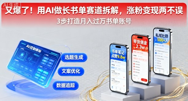 又爆了!用AI做长书单赛道拆解,涨粉变现两不误插图 又爆了!用AI做长书单赛道拆解,涨粉变现两不误