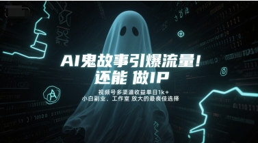 AI鬼故事引爆流量,还能做IP,视频号多渠道收益单日1k+,小白副业、工作室放大的最佳选择插图 AI鬼故事引爆流量,还能做IP,视频号多渠道收益单日1k+,小白副业、工作室放大的最佳选择