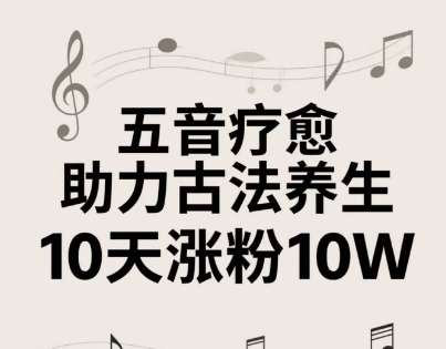 古法五音养生教程,五音疗愈的视频的制作方法,2-4小时就能学会,作者10天涨粉10W插图 古法五音养生教程,五音疗愈的视频的制作方法,2-4小时就能学会,作者10天涨粉10W