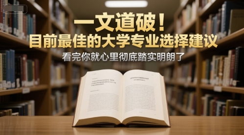 付费文章:一文道破!目前最佳的大学专业选择建议,看完你就心里彻底踏实明朗了插图 付费文章:一文道破!目前最佳的大学专业选择建议,看完你就心里彻底踏实明朗了