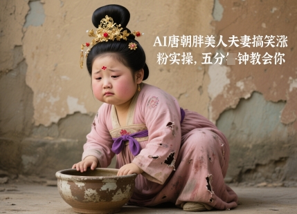 AI唐朝胖美人夫妻搞笑涨粉实操,五分钟教会你插图 AI唐朝胖美人夫妻搞笑涨粉实操,五分钟教会你