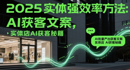 2025实体强效率方法:AI批量产出获客文案,实体店AI获客秘籍插图 2025实体强效率方法:AI批量产出获客文案,实体店AI获客秘籍