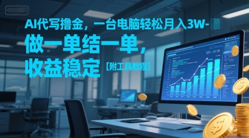 AI代写撸金,一台电脑轻松月入1-3W,做一单结一单,收益稳定【附工具教程】插图 AI代写撸金,一台电脑轻松月入1-3W,做一单结一单,收益稳定【附工具教程】