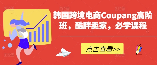 韩国跨境电商Coupang高阶班，酷胖卖家，必学课程