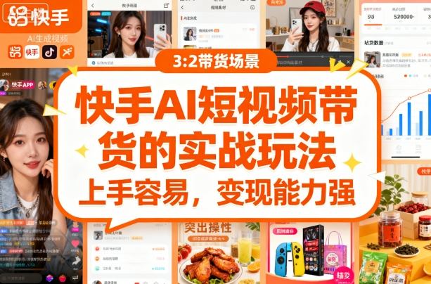 快手ai短视频带货的实战玩法,上手容易,变现能力强插图 快手ai短视频带货的实战玩法,上手容易,变现能力强