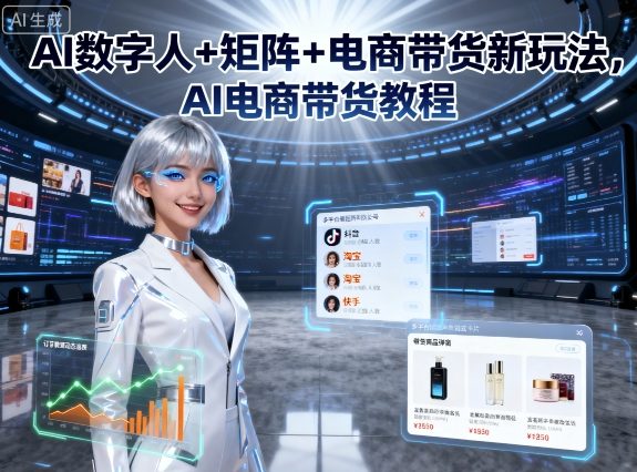 AI数字人+矩阵+电商带货新玩法,AI电商带货教程插图 AI数字人+矩阵+电商带货新玩法,AI电商带货教程